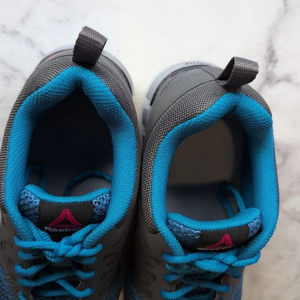 Reebok Women's‎ Size 8 Work Shoe Alloy Toe Rubber Bottom Blue And Gray